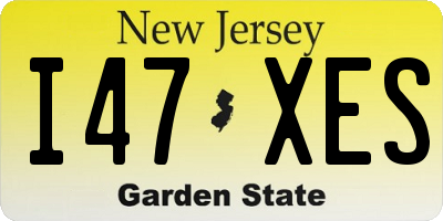 NJ license plate I47XES