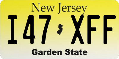 NJ license plate I47XFF