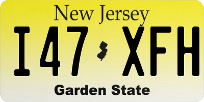 NJ license plate I47XFH