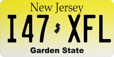 NJ license plate I47XFL