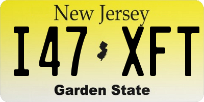 NJ license plate I47XFT