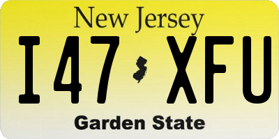 NJ license plate I47XFU