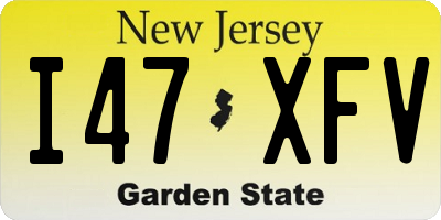 NJ license plate I47XFV