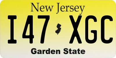 NJ license plate I47XGC