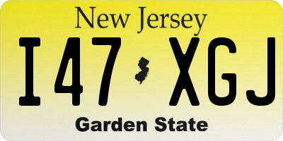NJ license plate I47XGJ