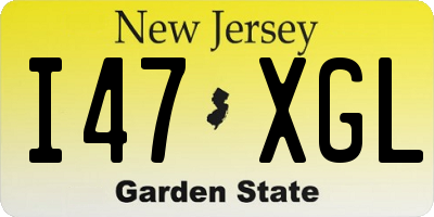 NJ license plate I47XGL