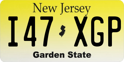 NJ license plate I47XGP