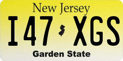 NJ license plate I47XGS