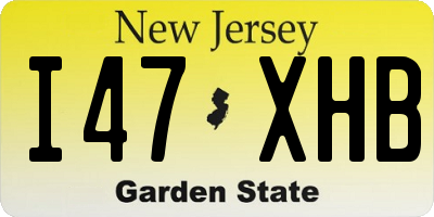 NJ license plate I47XHB