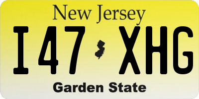 NJ license plate I47XHG