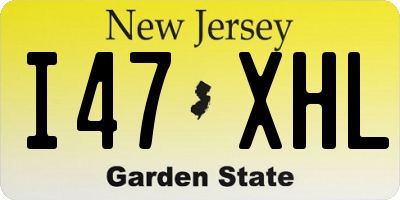NJ license plate I47XHL