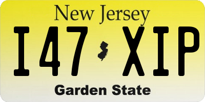 NJ license plate I47XIP