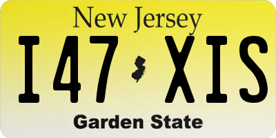 NJ license plate I47XIS