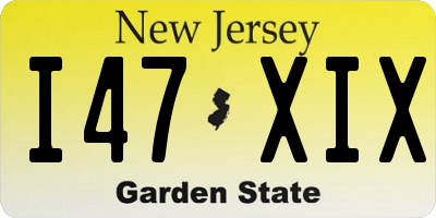 NJ license plate I47XIX
