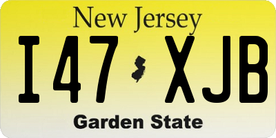 NJ license plate I47XJB