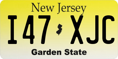 NJ license plate I47XJC