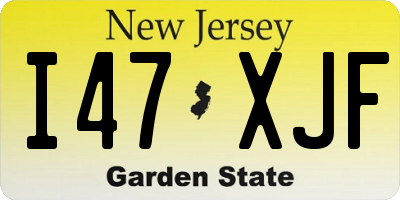 NJ license plate I47XJF