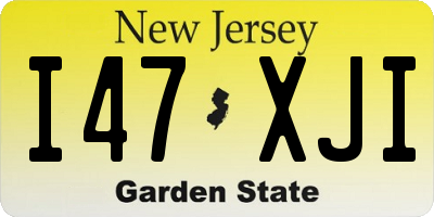 NJ license plate I47XJI