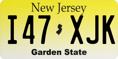 NJ license plate I47XJK