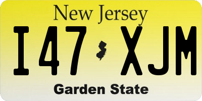 NJ license plate I47XJM