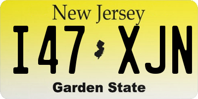 NJ license plate I47XJN