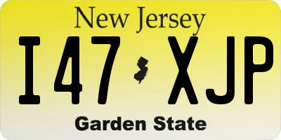 NJ license plate I47XJP