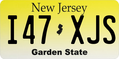 NJ license plate I47XJS