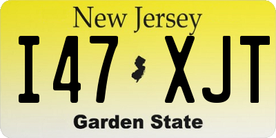 NJ license plate I47XJT