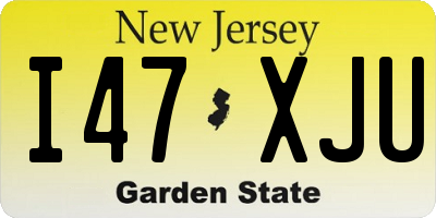 NJ license plate I47XJU