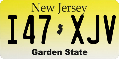 NJ license plate I47XJV