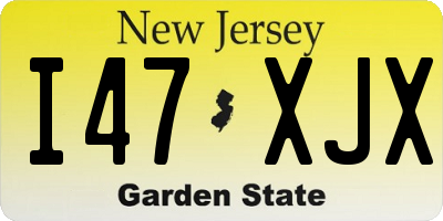 NJ license plate I47XJX