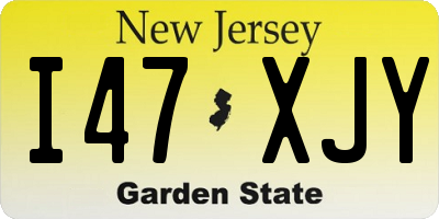 NJ license plate I47XJY