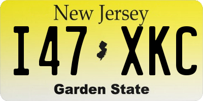 NJ license plate I47XKC
