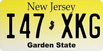 NJ license plate I47XKG