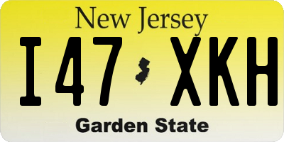NJ license plate I47XKH