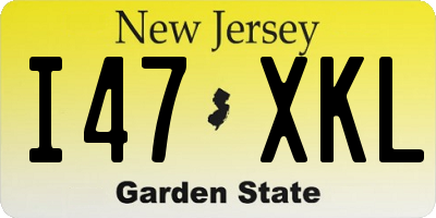 NJ license plate I47XKL