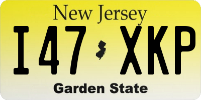 NJ license plate I47XKP