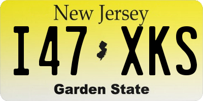 NJ license plate I47XKS
