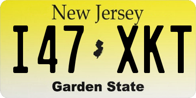 NJ license plate I47XKT