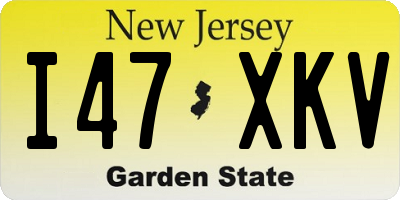 NJ license plate I47XKV