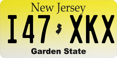 NJ license plate I47XKX