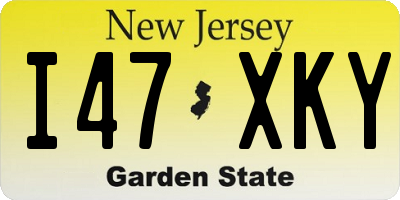 NJ license plate I47XKY