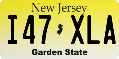 NJ license plate I47XLA