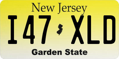 NJ license plate I47XLD