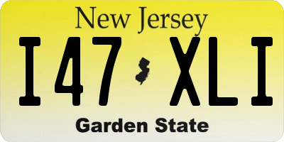 NJ license plate I47XLI