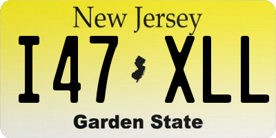 NJ license plate I47XLL