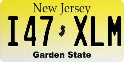 NJ license plate I47XLM