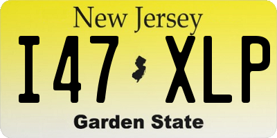 NJ license plate I47XLP