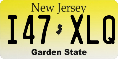 NJ license plate I47XLQ