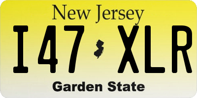 NJ license plate I47XLR